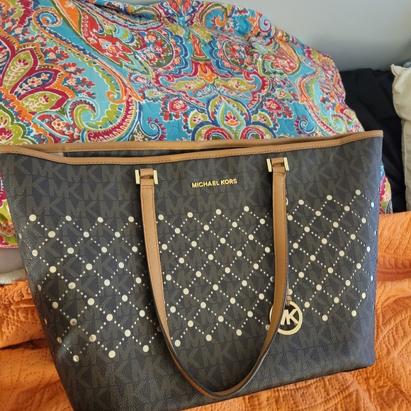Michael Kors Handbags - Michael Kors Brown Large Tote Bag